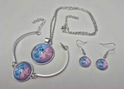 BIJOUX STITCH - ENSEMBLE COLLIER, BRACELET ET BOUCLES D'OREILLE ASST